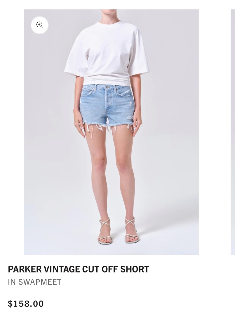 Parker Light Blue Distressed Denim Cutoff Shorts